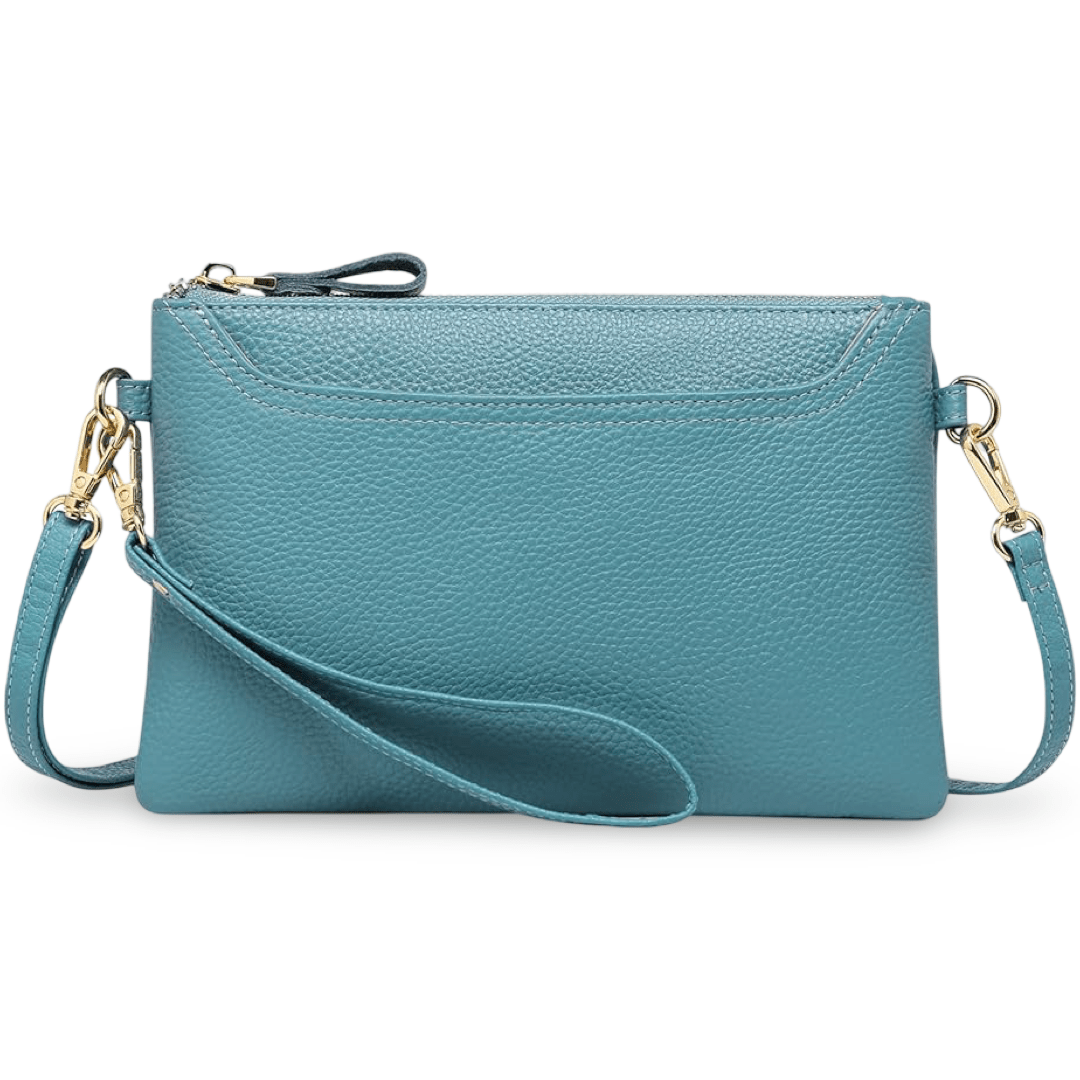Bolso Celeste 100% Cuero Genuino - Lupita and Prudence Costa Rica
