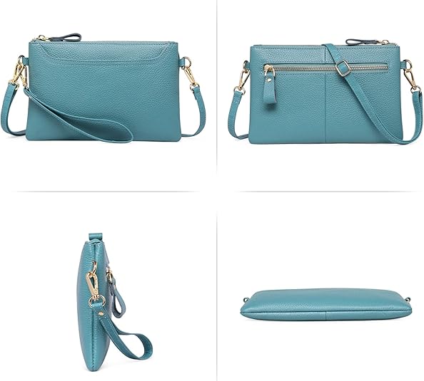 Bolso Celeste 100% Cuero Genuino - Lupita and Prudence Costa Rica