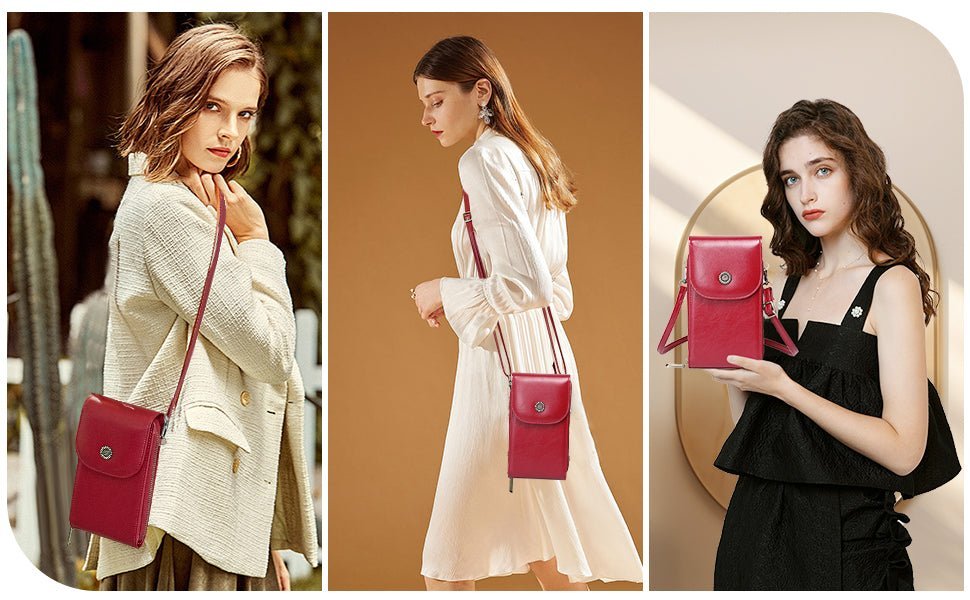 Mini Bolso Cruzado Rojo para mujer. Cuero Sintético. Envío todo Costa Rica - Lupita and Prudence Costa Rica
