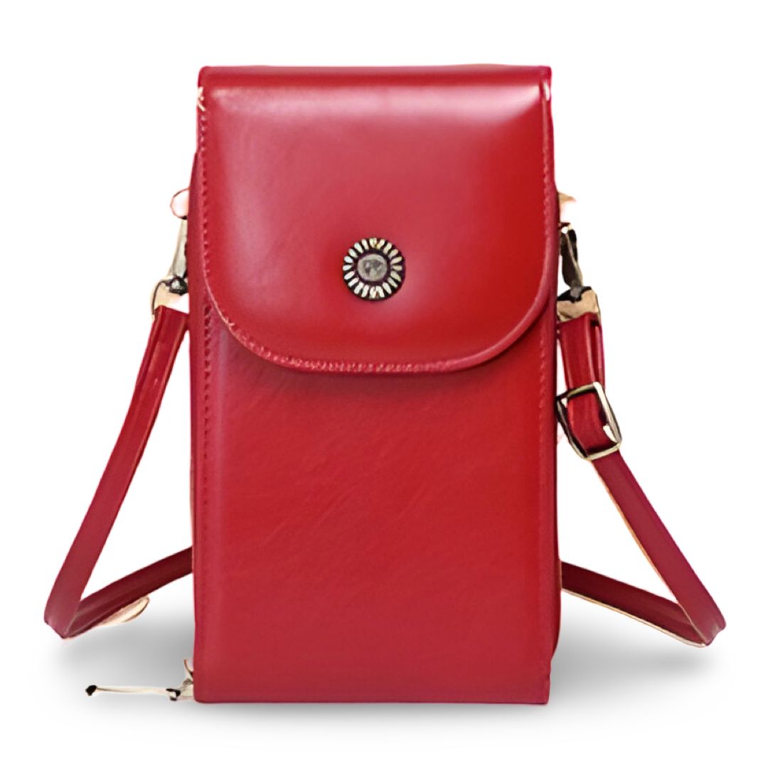 Mini Bolso Cruzado Rojo para mujer. Cuero Sintético. Envío todo Costa Rica - Lupita and Prudence Costa Rica