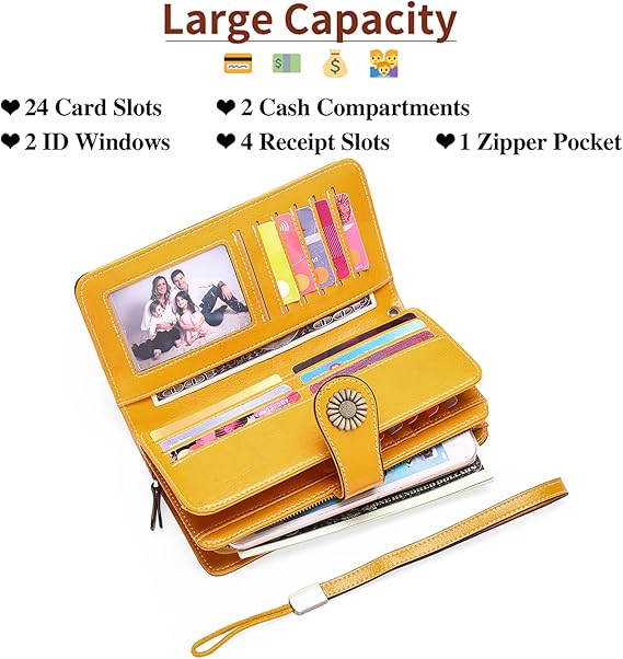 Billetera Amarilla Cuero Genuino. Envío todo Costa Rica - Lupita and Prudence Costa Rica