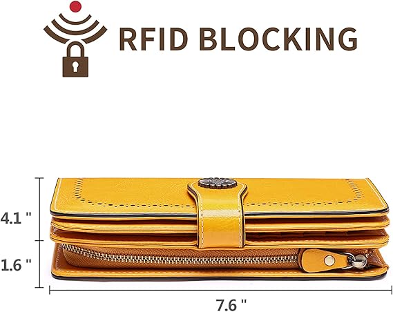 Billetera Amarilla Cuero Genuino. Envío todo Costa Rica - Lupita and Prudence Costa Rica