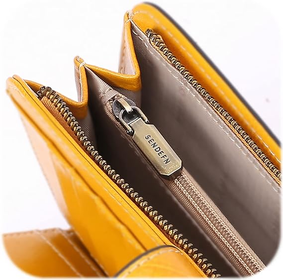 Billetera Amarilla Cuero Genuino. Envío todo Costa Rica - Lupita and Prudence Costa Rica