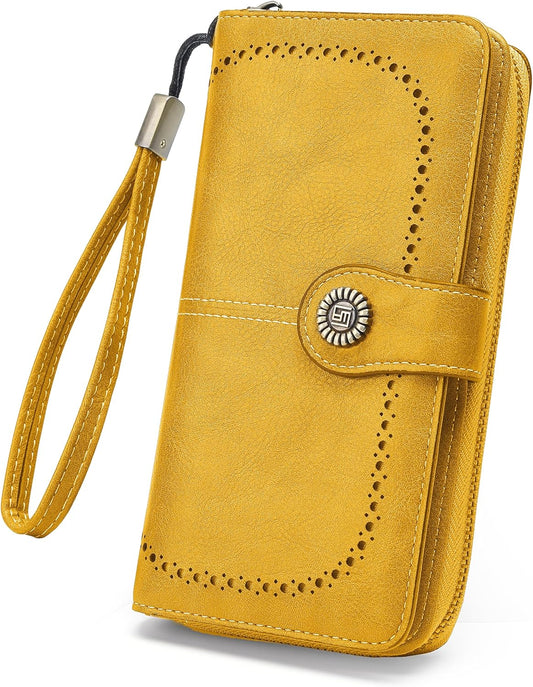 Billetera Amarilla para mujer. Cuero Sintético. Envío todo Costa Rica - Lupita and Prudence Costa Rica