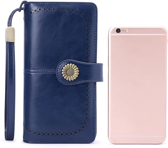 Billetera Azul Marino Cuero Genuino. Envío todo Costa Rica - Lupita and Prudence Costa Rica