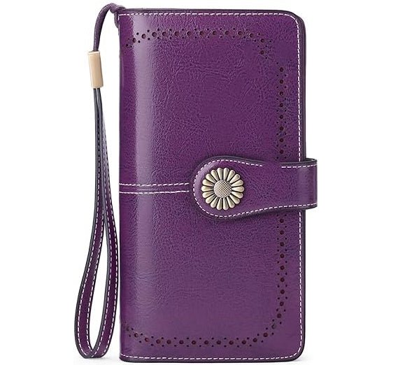 Billetera Morada 100% Cuero Genuino. Envío todo Costa Rica - Lupita and Prudence Costa Rica