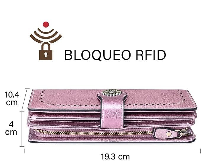 Billetera Púrpura Light 100% Cuero Genuino. Envío todo Costa Rica - Lupita and Prudence Costa Rica