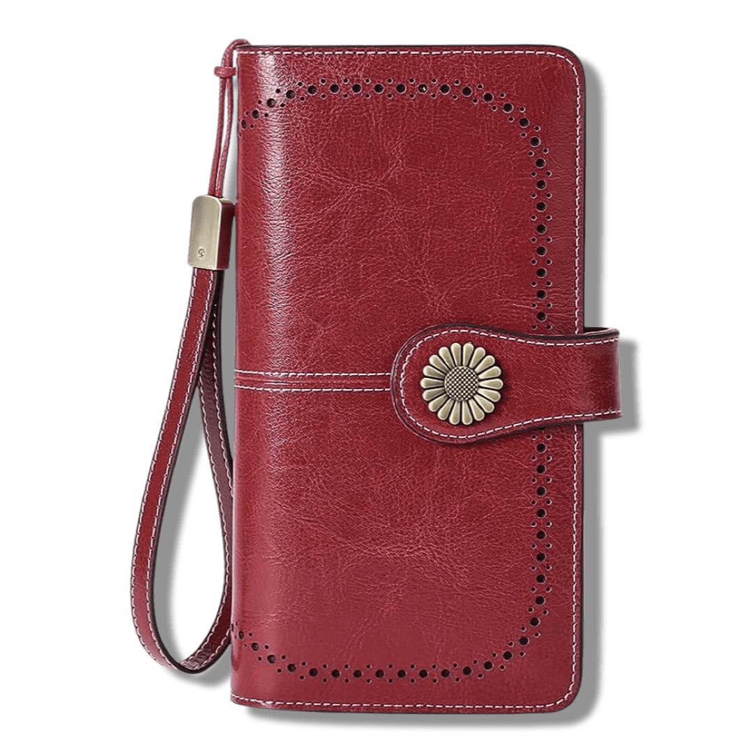 Billetera Roja 100% Cuero Envío todo Costa Rica