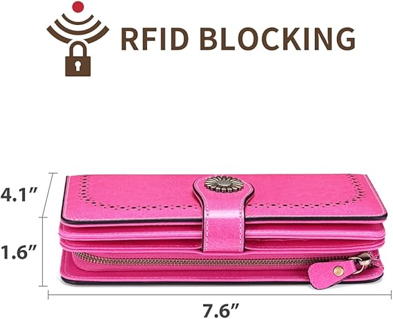 Billetera Rosa Chicle 100% Cuero Genuino. Envío todo Costa Rica - Lupita and Prudence Costa Rica