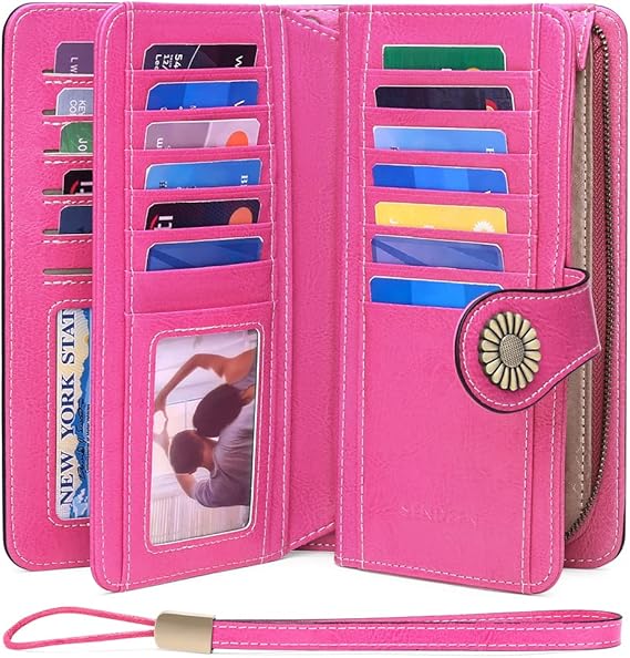 Billetera Rosa Chicle 100% Cuero Genuino. Envío todo Costa Rica - Lupita and Prudence Costa Rica