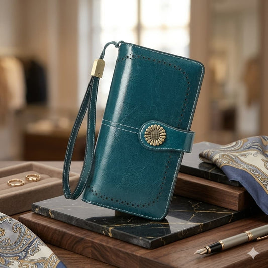 Billetera Navy 100% Cuero Genuino