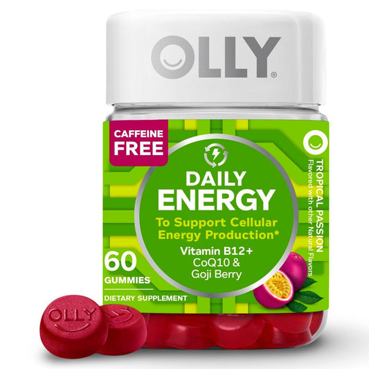 OLLY Daily Energy – Vitaminas B12, CoQ10 y Goji Berry | 60 Gomitas Sin Cafeína - Lupita and Prudence Costa Rica